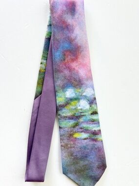 Ralph Marlin Men's Tie Impressionist Purple Pink Polyester